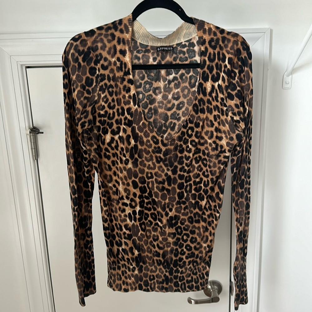 Express leopard sweater. Size medium.